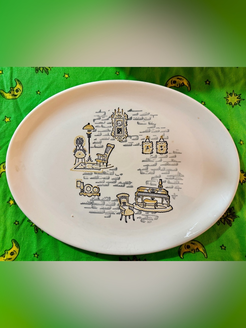 Vintage MCM Plate Marcrest Stetson Gay Nineties 1950s Platter